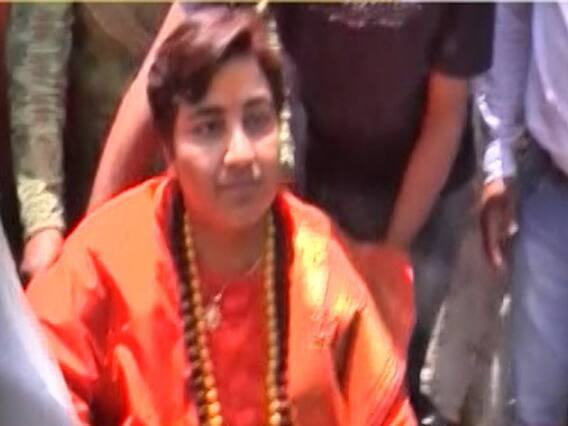 Sadhvi Pragya files nomination for Lok Sabha polls