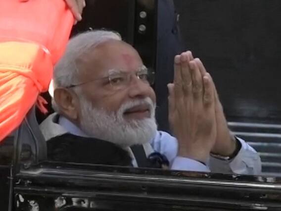 PM Modi reaches polling booth, casts vote and leaves while showing his inked finger: Full Coverage