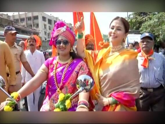 गुड़ी पड़वा के मौके पर उर्मिला मांतोडकर का चुनाव प्रचार का दिखा अनोखा अंदाज