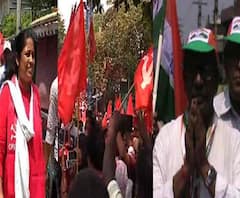 বাম প্রার্থীরা মিছিল করে আলিপুরে যাচ্ছেন মনোনয়নপত্র পেশ করতে, দেখল এবিপি আনন্দ