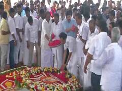 Tamil Nadu: DMK pays tribute to Karunanidhi