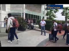 Indian cricket team arrives in Cardiff for warm-up game against Bangladesh