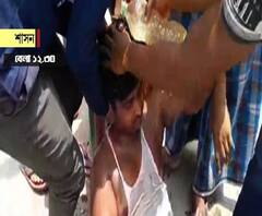 শাসনে আক্রান্ত ক্যুইক রেসপন্স টিম, গাড়ি লক্ষ্য করে ইটবৃষ্টি