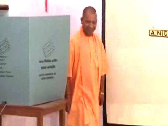 UP CM Yogi Adityanath casts his vote in Gorakhpur