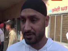Cricketer Harbhajan Singh casts his vote in Jalandhar's Garhi village