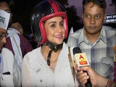 अभिनेत्री गुल पनाग ने AAP प्रत्याशी राघव चड्ढा के लिए साउथ दिल्ली में निकाली बाइक रैली, देखिए