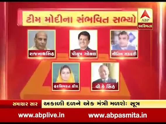 મોદીના મંત્રીમંડળમાં આ સાંસદોને મળી શકે છે સ્થાન, જુઓ વીડિયો 