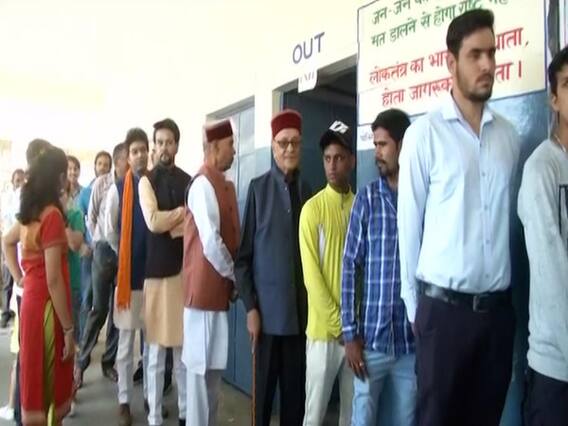 BJP candidate Anurag Thakur casts vote along with family in Hamirpur