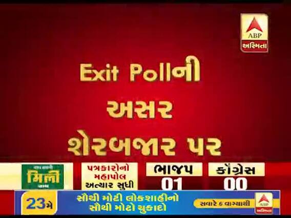 શેરબજાર પર Exit Pollની અસર, સેન્સેક્સમાં કેટલા પોઈન્ટનો ઉછાળો, જુઓ વીડિયો