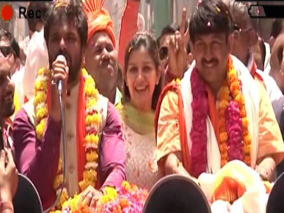 When Sapna Choudhary, Khesari Lal Yadav campaigned for Manoj Tiwari