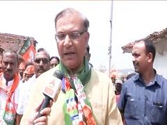 BJP candidate from Hazaribagh Jayant Sinha does poll campaigning 