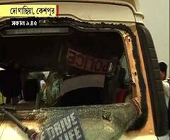 কেশপুরে বিজেপি প্রার্থী ভারতী ঘোষের গাড়িতে ভাঙচুর, ইটবৃষ্টি, কেন্দ্রীয় বাহিনীর গাড়িতেও হামলা, গুরুতর আহত এক নিরাপত্তারক্ষী