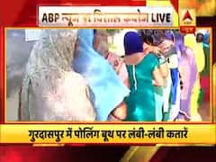गुरदासपुर में पोलिंग बूथ पर लगी लंबी-लंबी कतारें, सनी देओल और सुनील जाखड़ में है मुकाबला