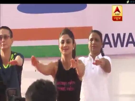 अंतर्राष्ट्रीय योग दिवस: मुंबई में अभिनेत्री शिल्पा शेट्ठी ने किया योग, देखिए वीडियो