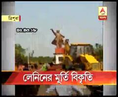 কাটোয়ার লেনিন সরণিতে লেনিনের মূর্তিতে লেপে দেওয়া হল লাল কালি, নেপথ্যে বিজেপির হাত দেখছে তৃণমূল, পাল্টা তৃণমূলকে আক্রমণ বিজেপির
