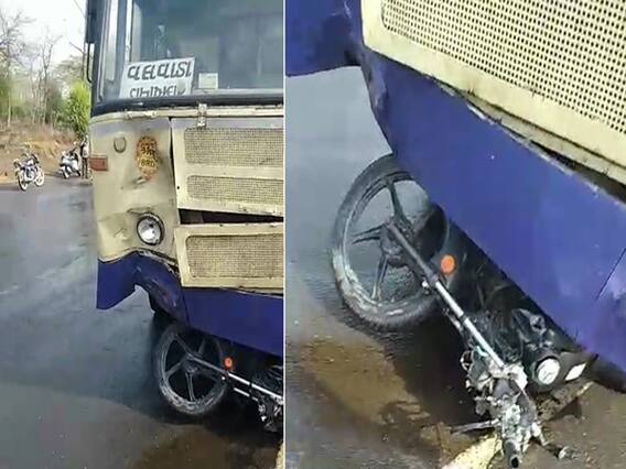 સુરતઃ એસટી બસ અને બાઇક વચ્ચે અકસ્માત, બાઇક ચાલકનું મોત