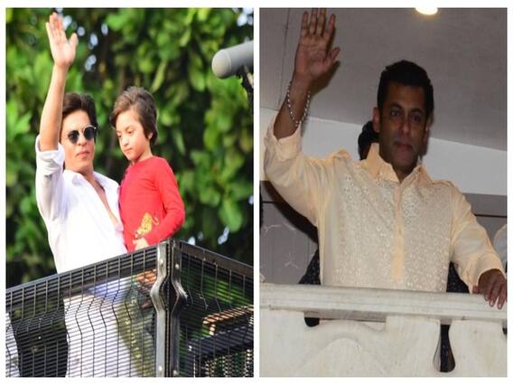 सलमान खान और शाहरुख खान ने देखिए कैसे फैंस के साथ मनाई ईद