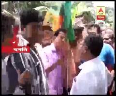 পুকুর ভরাটের অভিযোগ, চুঁচুড়ায় বিজেপির বিক্ষোভের মুখে তৃণমূল বিধায়ক