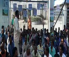 কল্যাণী পুরসভায় অবস্থান বিক্ষোভে ৪০০ অস্থায়ী কর্মী