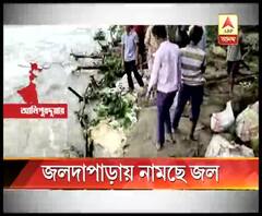 যুদ্ধকালীন তৎপরতায় চলছে আলিপুরদুয়ারের মাদারিহাটে তোর্সা নদীর বাঁধ মেরামতির কাজ