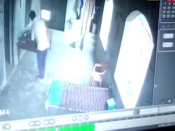 Sansani: CCTV Footage Shows Man Wearing Helmet Throwing A Man From His Terrace 