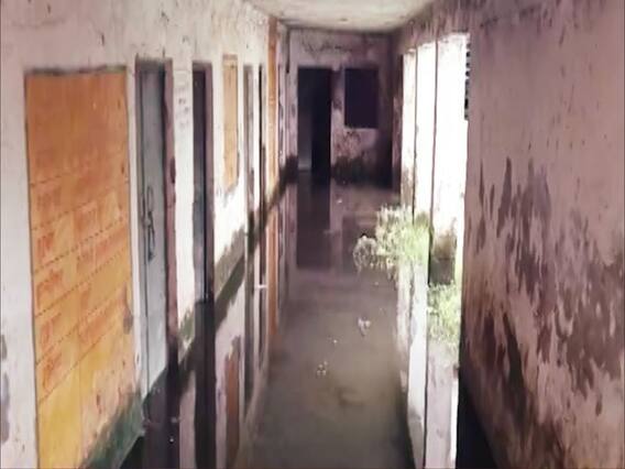School Turns Into A Garbage Pit After Rain Water Enters Its Premises In Moradabad
