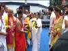 Mamata Banerjee, Nusrat Jahan Flags Off Iscon Jagannath Rath Yatra