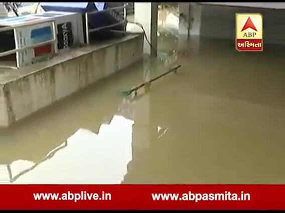 વડોદરા: ભારે વરસાદના કારણે અલ્કાપુરી વિસ્તારના ગોડાઉનમાં ભરાયા પાણી, જુઓ વીડિયો 