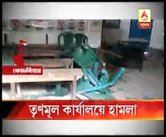 উত্তপ্ত দিনহাটা: বিজেপির পার্টি অফিসে হামলার পর এবার তৃণমূলের পার্টি অফিস ভাঙচুর