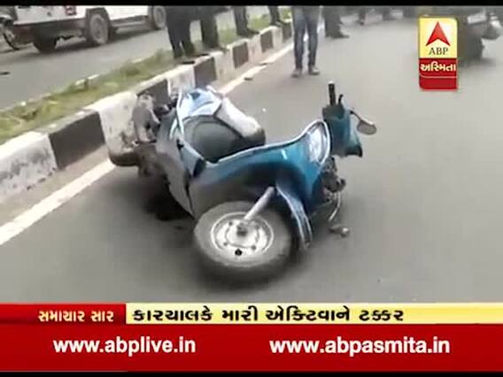 વિસનગર-મહેસાણા રોડ પર હિટ એન્ડ રનની ઘટના, એક્ટિવા ચાલકનું મોત, જુઓ CCTV 