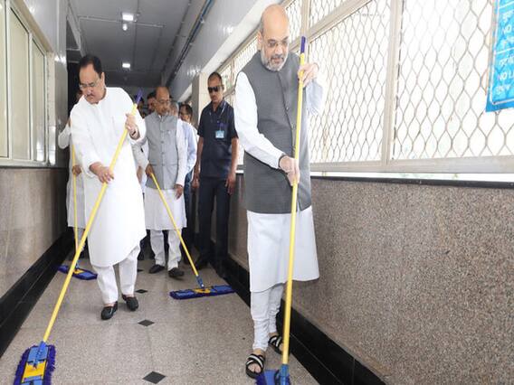 PM મોદીના જન્મદિવસને લઈ આજથી સેવા સપ્તાહની ઉજવણી, અમિત શાહ-નડ્ડાએ AIIMSમાં કરી સફાઈ
