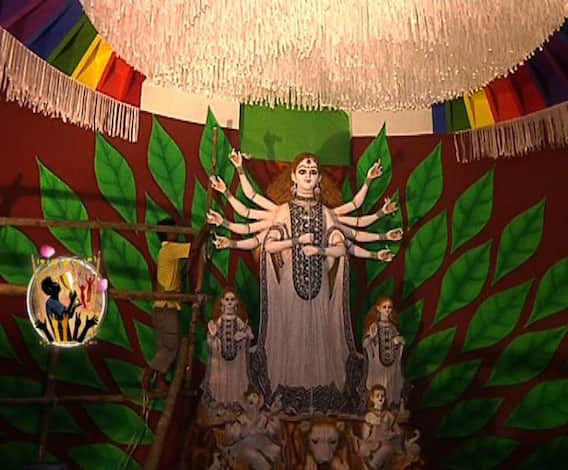 সন্তোষপুর লেকপল্লীর এবারের থিম দূষণ ও মুক্তির উপায়