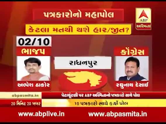 ગુજરાત પેટાચૂંટણીઃ પત્રકારોના પોલમાં રાધનપુરમાં કોનો થશે વિજય? જુઓ વીડિયો