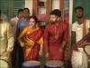 Nusrat Jahan plays dhol with husband Nikhil Jain on Durga Pooja